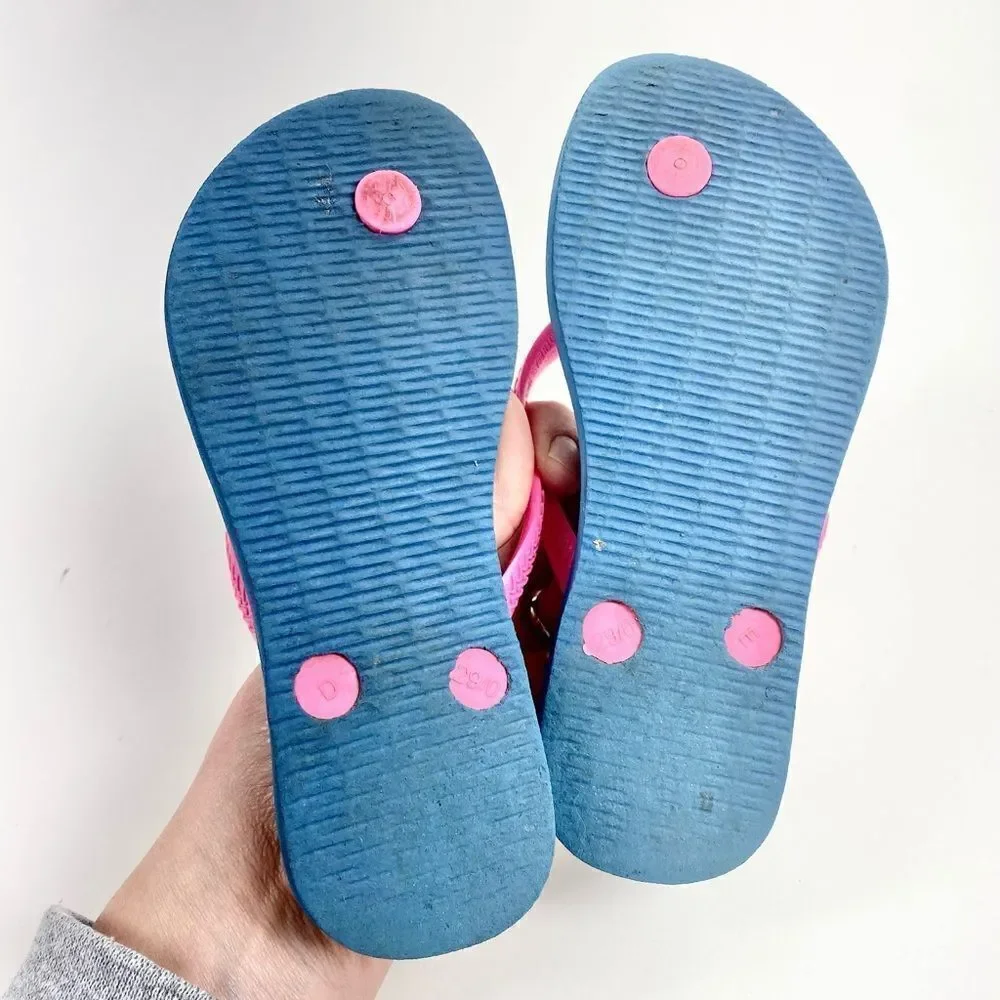 Havaianas blue and pink classic toddler sandal flip flop thong 13